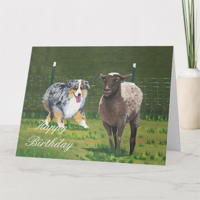 Carte Australie Berger heureux Anniversaire Big Card (Devant)