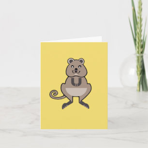 Carte Australie - Cute QUOKKA - Animal en voie de dispar