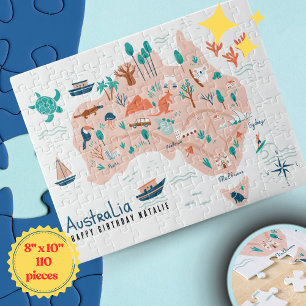 Carte Australie personnalisée Jigsaw Puzzle pour e