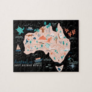 Carte Australie personnalisée Jigsaw Puzzle pour e