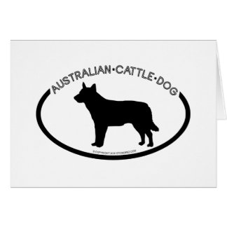 Carte australienne de noir de silhouette de chien