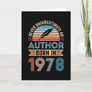 Carte Auteur né 1978 50e anniversaire livre cadeau