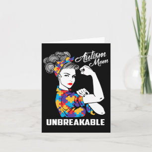 Carte Autism Mom Unbreakable Sensibilisation sur l'autis