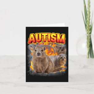 Carte Autism Rock Hyrax Inapproprié drôle Étrangement Sp