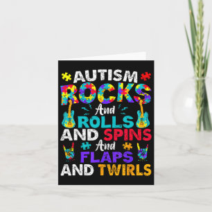 Carte Autism Rocks Et Rolls Drôle Sensibilisation sur l'