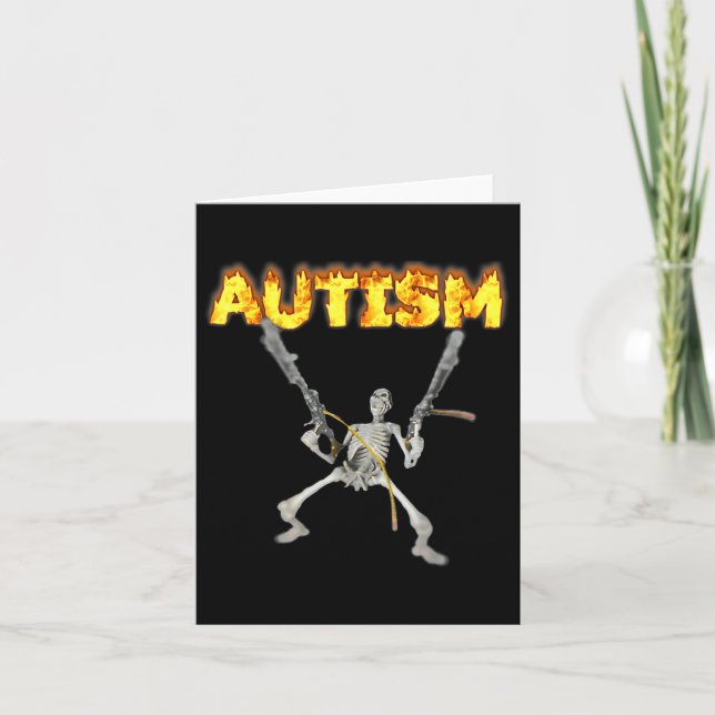 Carte Autism Skeleton Meme (Devant)