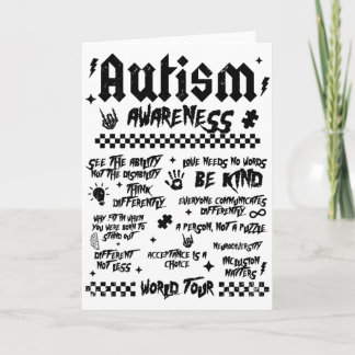 Carte Autism World Tour Autism Awareness (on Back) 