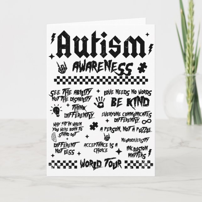 Carte Autism World Tour Autism Awareness (on Back)  (Devant)
