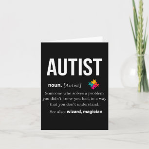 Carte Autisme Autiste Asperger Syndrom Aspie Puzzle Auti