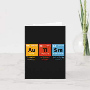 Carte Autisme Chimie Tableau Périodique Éléments Autisme