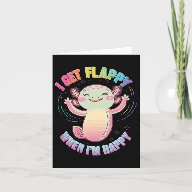 Carte Autisme Soutien Stimming Axolotl Je Obtiens Flappy (Devant)