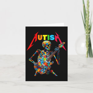 Carte Autisme Squelette Guitare Lecteur Rock Musique Aut