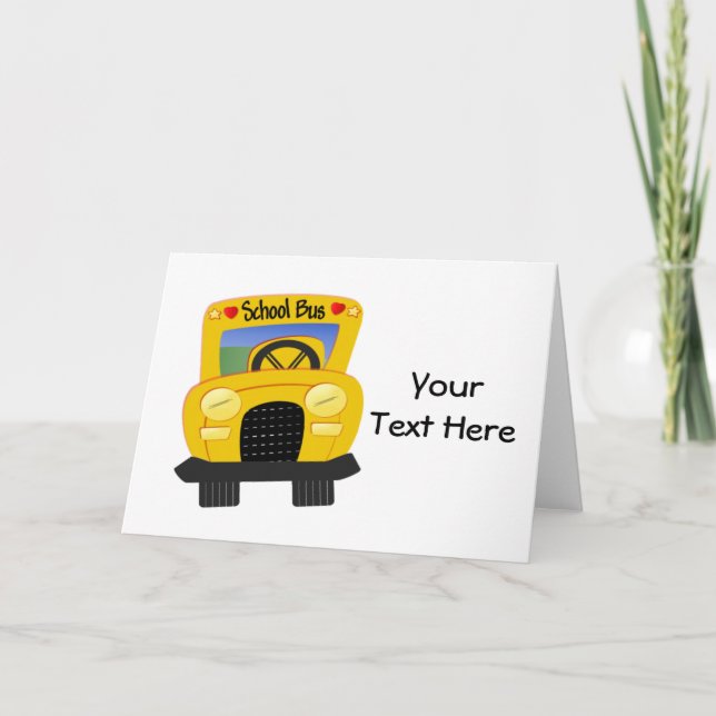 Carte Autobus scolaire 2 (personnalisable) (Devant)