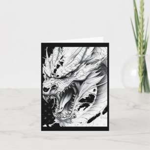 Carte Autocollant de dessin de dragon réaliste1 