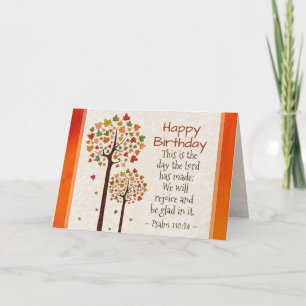Carte Automne Anniversaire Inspirationnel Psaume bibliqu