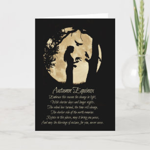 Carte Automne Automne Equinox Mabon avec Ravens
