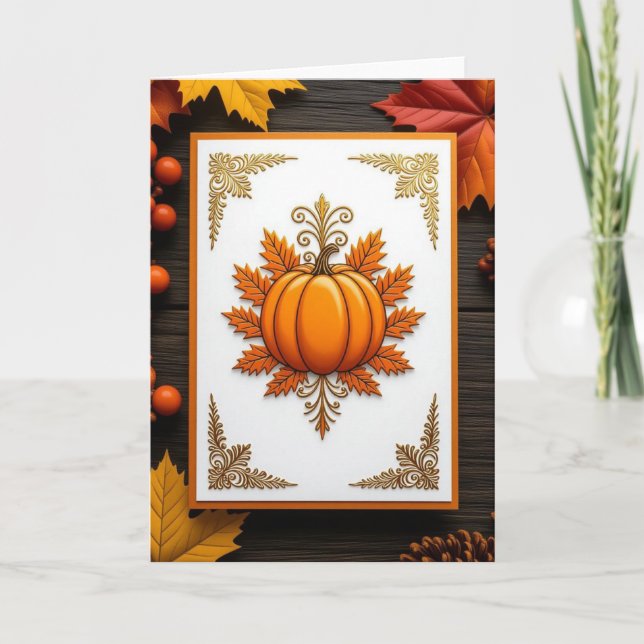 Carte Automne, Carte Automne Heureuse, Carte Autom (Devant)
