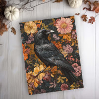 Automne Floral Corbeau Corneille