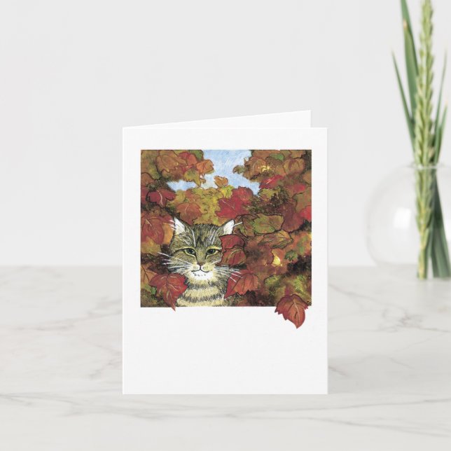 Carte Automne Kitty (Devant)