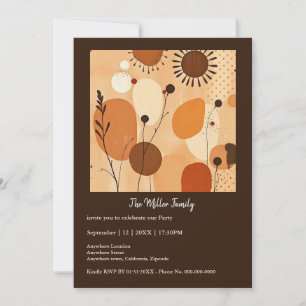 Carte Automne Mandala Terrain Floral Chaud