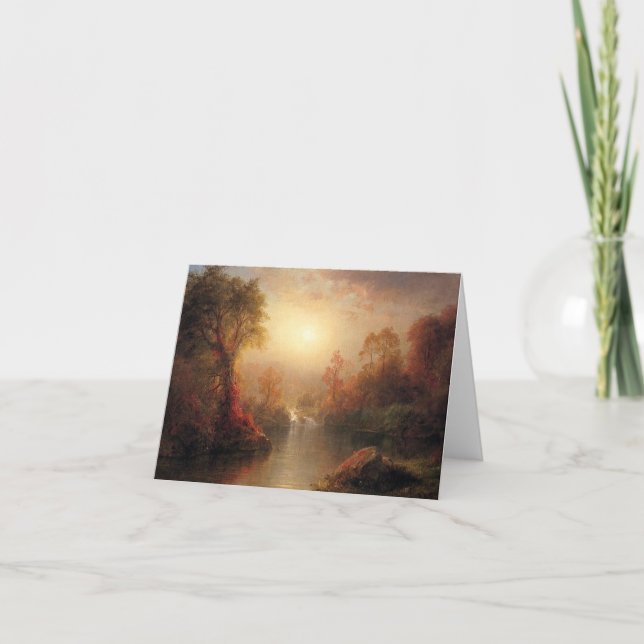 Carte Automne par Frederic Church Note Card (Devant)