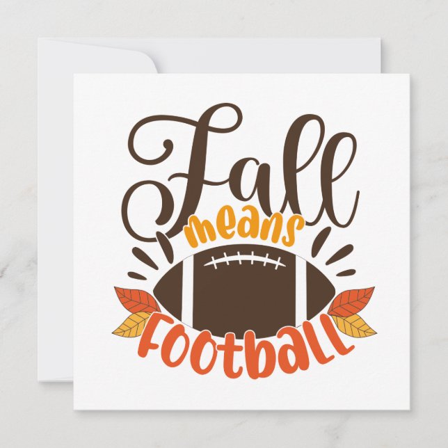 Carte Automne signifie football (Devant)