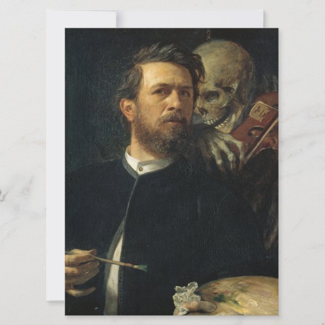 Carte Autoportrait avec la mort au violon (de Böcklin) (Devant)