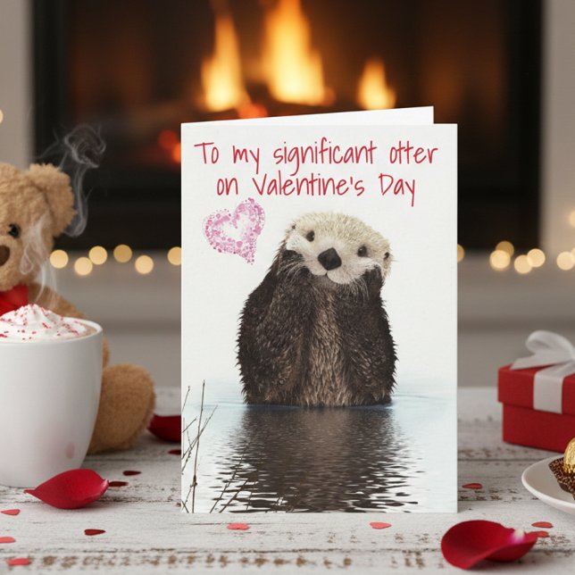 Carte Autre valentine's Day Otter Cute (Créateur téléchargé)