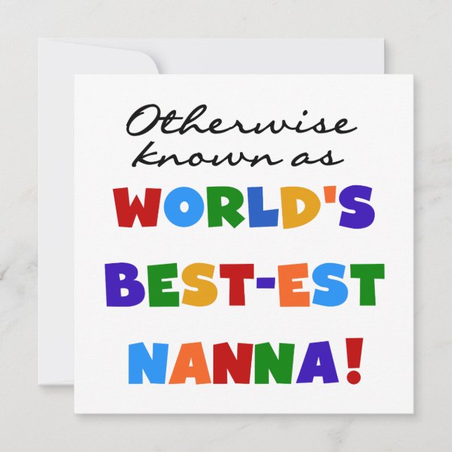 Carte Autrement connu comme le meilleur cadeau de Nanna (Devant)