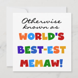Carte Autrement connu comme Meilleur-est Memaw du monde