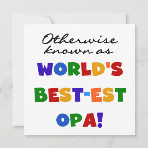 Carte Autres T-shirts et cadeaux Opa