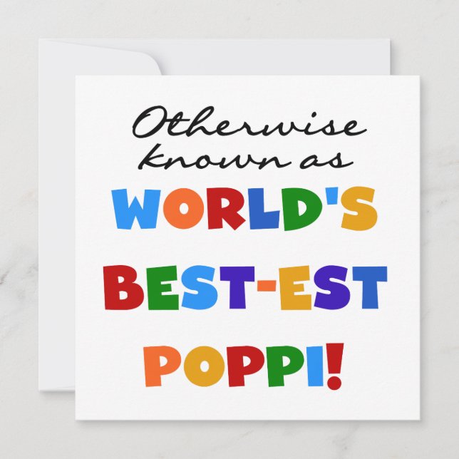 Carte Autres T-shirts et cadeaux Poppi les plus connus (Devant)