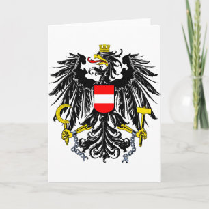 Carte Autriche Armoiries Officielles Symbole d'Heraldry