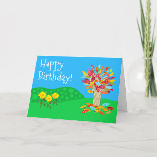 Carte Autumn tree birthday card new by Jo Images