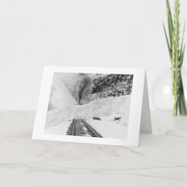 Carte Avalanche Alaska 1916 de train (Devant)