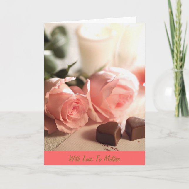 Carte Avec amour à la mère (Devant)