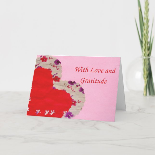 Carte Avec amour et gratitude (Devant)