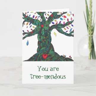 Carte avec arbre pour félicitations/encouragement
