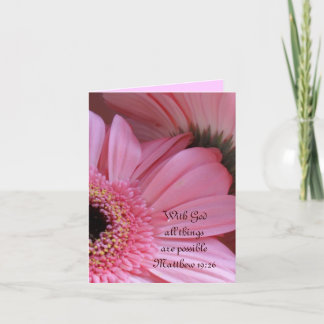 Carte "Avec Dieu toutes les choses sont possibles" Ecrit