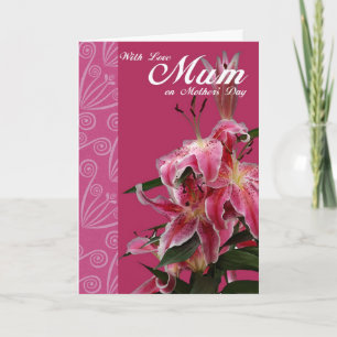 Carte Avec la maman d'amour le jour de la fête des mères