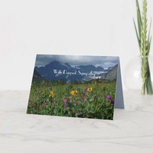 Carte Avec la plus profonde sympathie Accueil Fleur sauv