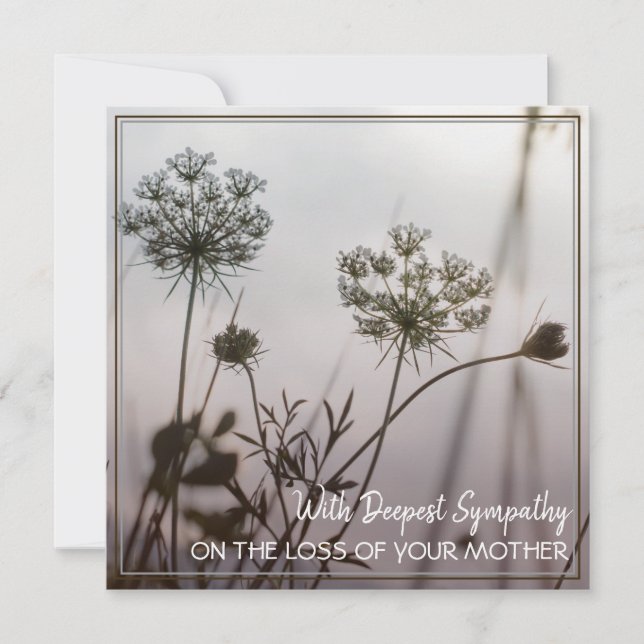 Carte Avec La Plus Profonde Sympathie Sur La Perte De Vo (Devant)