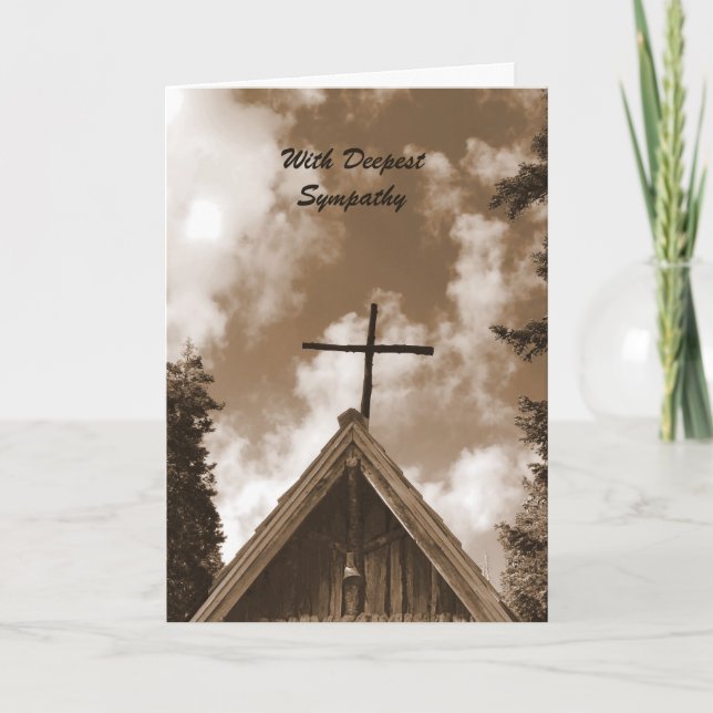 Carte Avec la plus profonde sympathie, Vieux Pays Eglise (Devant)