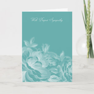 Carte Avec la sympathie la plus profonde dans floral