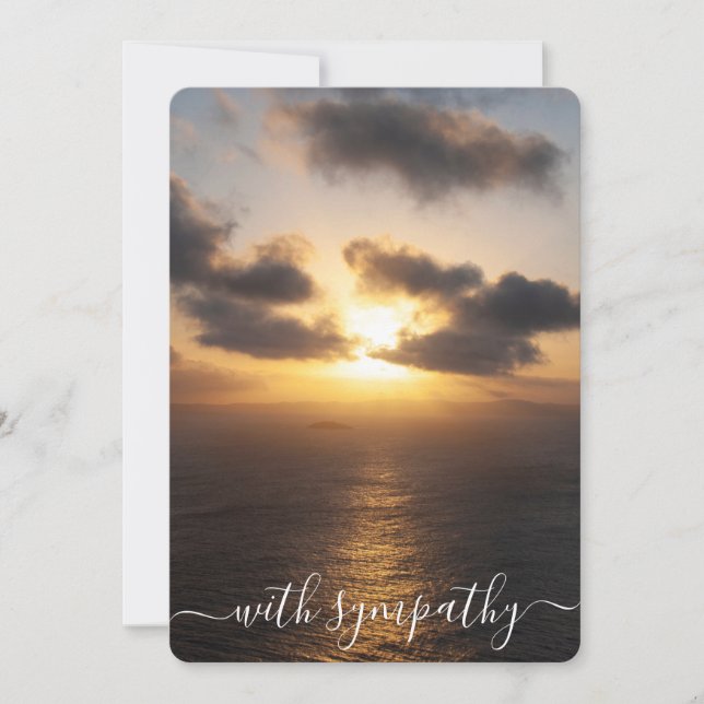 Carte Avec le coucher de soleil sympathique sur les cond (Devant)