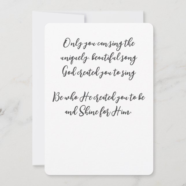 Carte Avec Ma Chanson, Je Le Louerai Écriture (Dos)