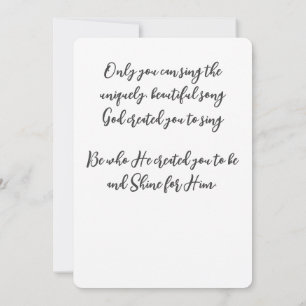 Carte Avec Ma Chanson, Je Le Louerai Écriture