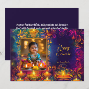 Carte Avec Photo Happy Diwali