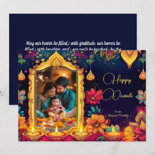 Carte Avec Photo Radiant Diwali Accueil Famille
