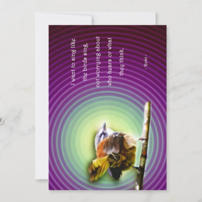 Carte avec poème Rumi (Devant)